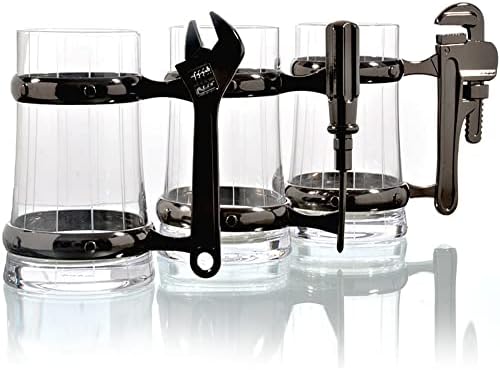 Zrzjbx velike naočale za pivo s ručicom, staklene staklene pločice od 17,6oz, čaše za pivske šalice postavljene za vodu,