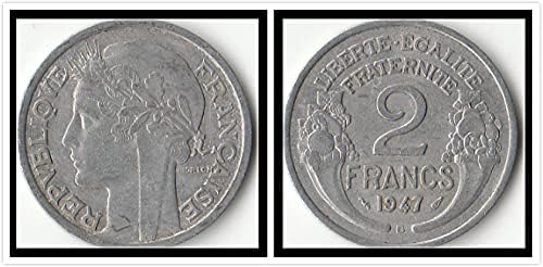 Europska francuska kovanica 2 fraka godina slučajna djevojka glava uzorka stranih kovanica komemorativno