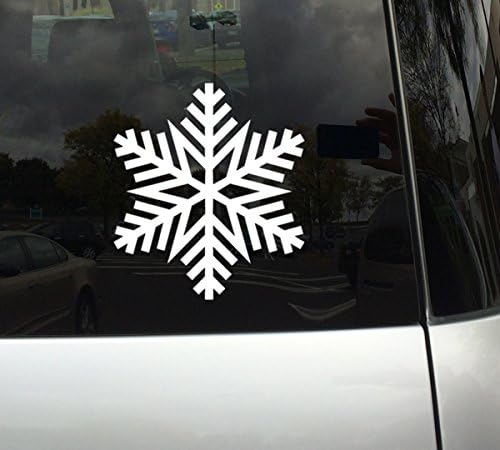 Uzorak snježne pahuljice br. 3 - Zimska umjetnička božićna ukras - 5 Bijeli vinilni naljepnica naljepnica automobila MacBook