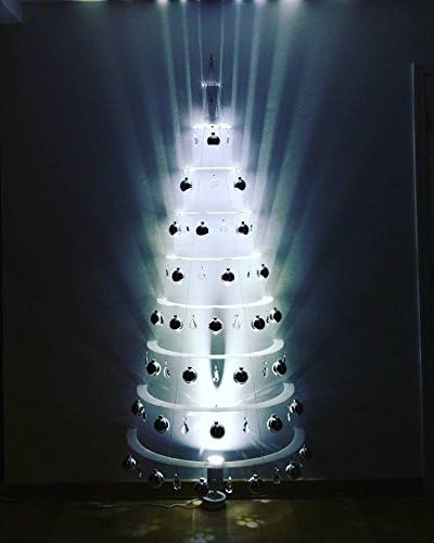 36-chandelier kristal od 36 stakla kuglica Moderni akrilni božićni pola drva s LED reflektorom