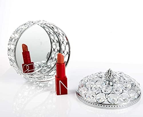 Lieber osvjetljenje nakit za skladištenje nakit Okrugli kristalni nakit kutija za sitnicu Organizator blaga prstenovi Box