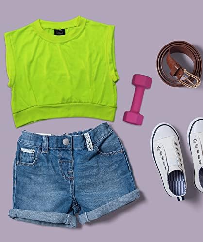 Neon Crop Top Atletske majice za žene Mary Slušavica casual rebrasta teretana trčanje vježbanja joge ošišane vrhove za žene
