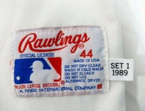 1989. Kalifornijski anđeli Sherman Corbett 36 Igra izdana White Jersey ASG Patch 38 - Igra korištena MLB dresova