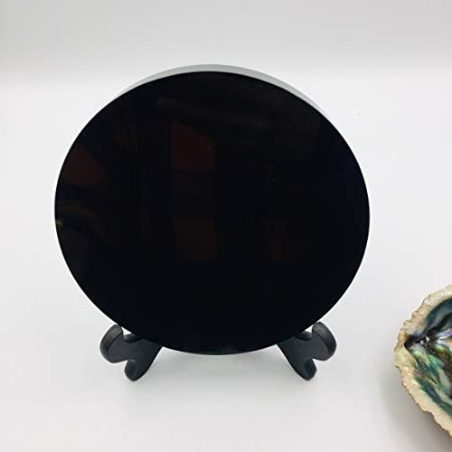 Beishh prirodno crno obsidijansko kamen ogledalo ogledalo okrugle ploče Fengshui ogledalo za poklon za ukrašavanje kuće s