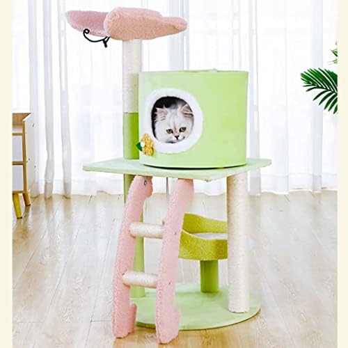 Mačje drvo, okvir za penjanje mačaka, troslojna platforma, mačji toranj, drveni namještaj za mačke sa ljestvama, stup za