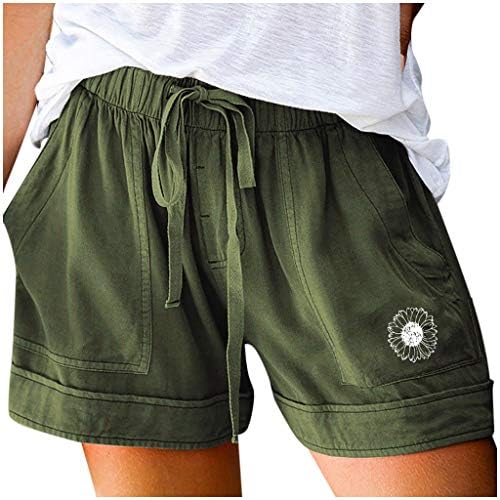 Bagelise Ljetne hlače ženske džepove kratke hlače struka struka povremene modne elastične hlače elastične kratke hlače za