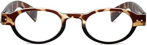 Calabria 4372 dvobojni dizajner ovalne naočale za žene | 2-tonski čitatelji čitatelja izobličenih leća proljetne šarke
