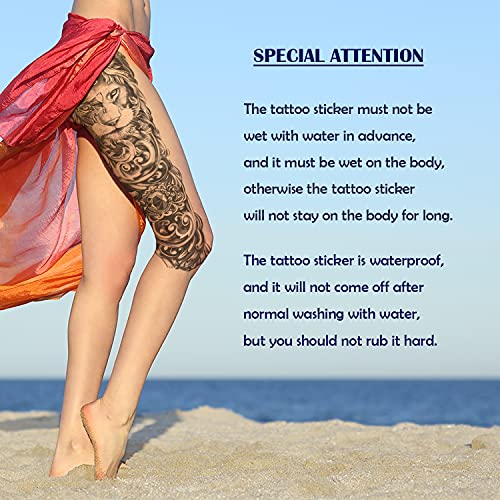 Oehok privremene tetovaže 2 paket, izuzetno velike lažne tetovaže pune ruke, hladne vodootporne naljepnice za tetovaže, tjelesna/noga/ruka