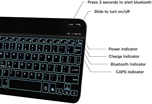 Tipkovnica BoxWave za Blackview A80 Plus - Bluetooth tipkovnica SlimKeys - s pozadinskim osvjetljenjem, prijenosni tipkovnica