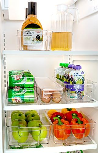 Osnove za dom prozirna akrilna posuda za skladištenje hrane za hladnjak sa zamrzivačem ili ostavu, koja se može slagati pomoću