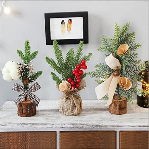 Umjetni mini božićno drvce s ukrasima ukrasi za kućnu spavaću sobu dnevni boravak stol vrh stoji božićni ukras elegantan