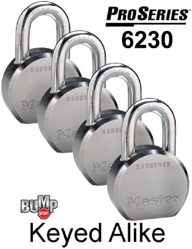 Master Lock - Visoka sigurnost Pro serija navedena podjednako Padlocks 6230NKA -8 W/ Bumpstop Technology