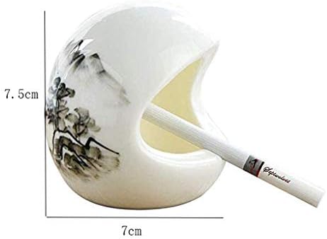Shypt keramički prijenosni pepeljari okrugli pušač pepela kutija za cigarete protiv škare protiv pepeljara s dodacima za