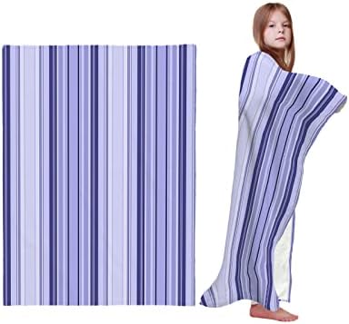 Dječje deke meko ugodno bacanje za djevojčice Dječaci Abstraktna umjetnost plavo-ljutnje pruge za djecu, slatka mala pokrivač