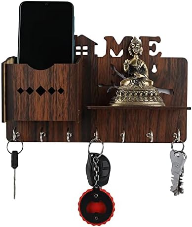 Metvan Home Keys drveni držač ključeva sa 7 kuka,