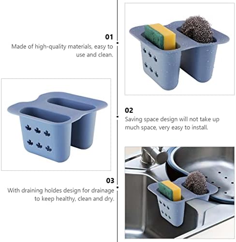 Rupe za sudopere plave košarice viseće sušenje kuhinjske slavine spužva Premium skladištenje podesivo za sapun domaćinstvo
