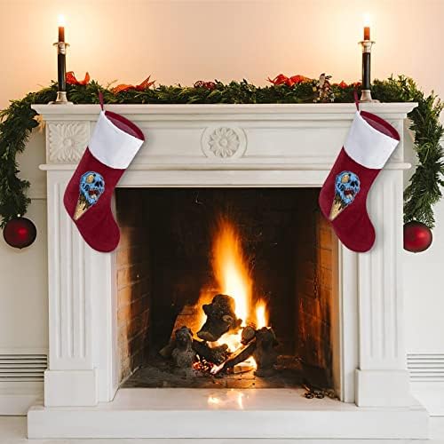 Lubanje božićne čarape čarape božićno drvo ukrasni ukrasi viseći ukrasi za odmor za kamin 16.5