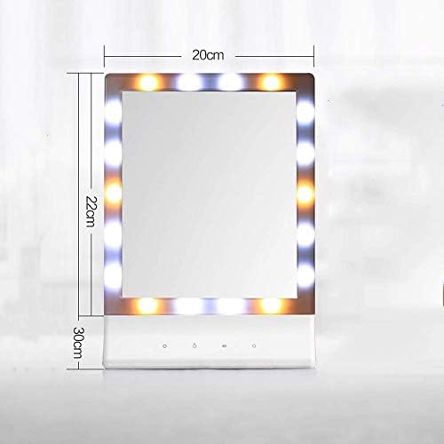 XDSDDS zrcalo šminke - prijenosna led svjetlosna šminka ogledalo europsko preklopljivo ljepotu Slatko kvadratni stol Profesionalno