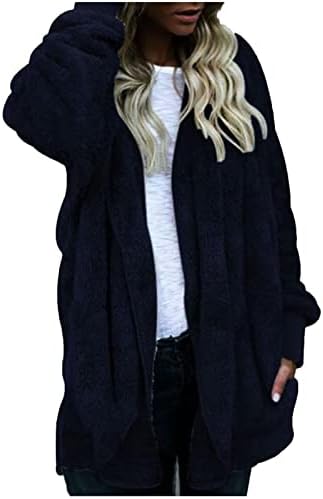 Žensko zimsko dvostruko lice dugački plišani kaput, vrhunska čvrsta boja plus flanel flanel odlični kaput grijana jakna