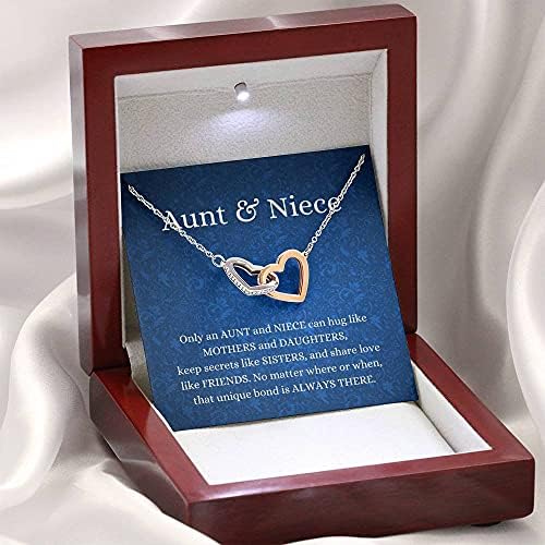 Nakit s porukama, ručno izrađena ogrlica- Ogrlica za usklađivanje srca, tetka i nećakinja jedinstvena veza, tetka nećakinja