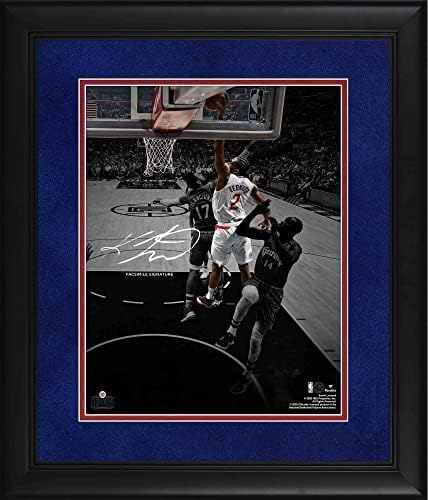 Kawhi Leonard la Clippers uokviren 11 x 14 fotografija u središtu svjetla - faksimilni potpis - Autografirani NBA umjetnost