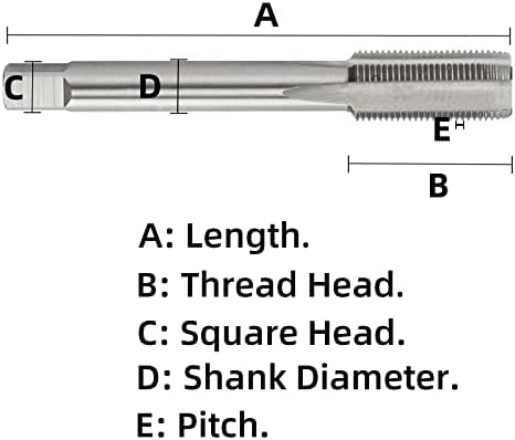 Метчик s metričkim navojem Aceteel M36 X 2.0, метчик za stroj HSS gornji M36x2mm
