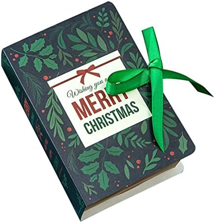 5 4pcs oblik knjige Sretan Božić kutije čokolade torbe Božićni poklon kutija Djeda Božićnjaka pribor za ukrašavanje Zabava