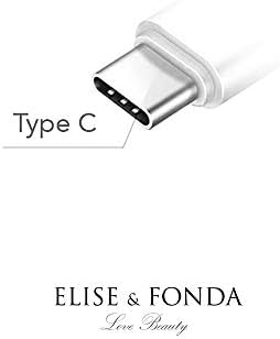 ELISE & FONDA TP127 USB port za punjenje Type-C, sa zaštitom od prašine i kristali, privjesak s malim lukom, privjesak za