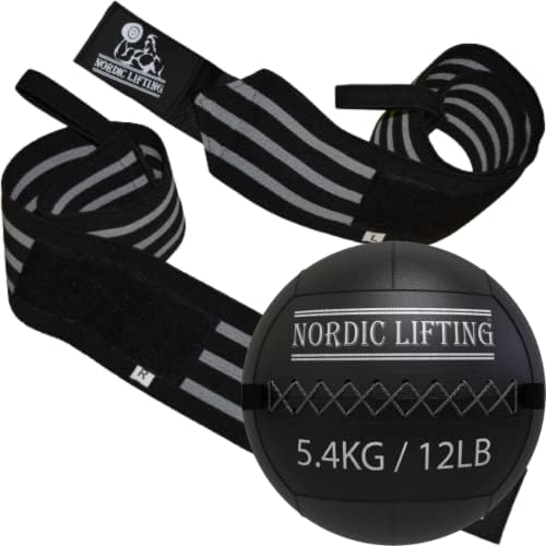 Nordijski dizanje super teških zgloba - crni sivi snop sa zidnom kuglom 12 lb