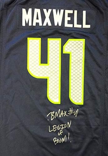 Seattle Seahawks Byron Maxwell Autographid Blue Nike Jersey Legija Boom Veličina XL MCS Holo Stock 76416 - Autografirani
