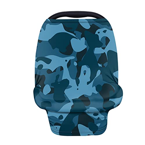 Forchrinse Blue Army Camouflage Auto sjedalo za bebe, dojenčad carceat Careat Careat Careopy mekano prozračno rastezljivo