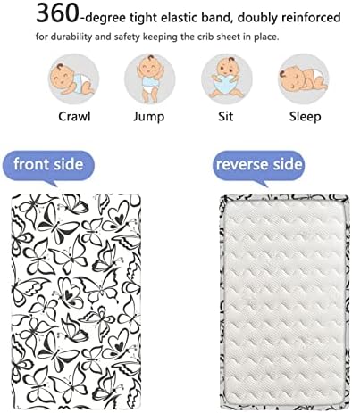Životinjski tematski opremljeni mini korist, prijenosni mini krevetići za korist mekani i rastezljivi ugrađeni list za bebe