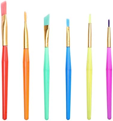 Angoily 12 PCS Dječja boja četkica najlonki za kosu Profesionalne četke ulje akvarel Tempera Crtanje četkica za šiljaste