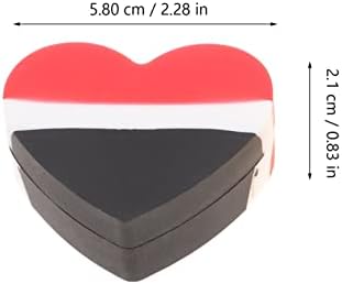 Spremnici za silikonski vosak 5pcs silikonska kutija u obliku srca 17ml Neljepljive staklenke za pohranu male boce s koncentratom