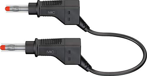 Multi-kontakt 66.9408-05021 Staubli Električni priključci koji povezuju olovo od 50 cm, 4 mm, crno