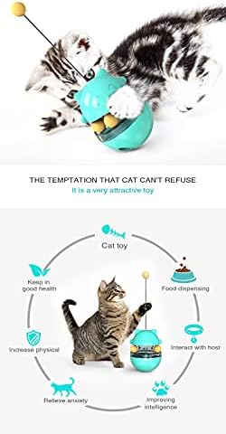 Tumbler Cat Compart Toy Propusy Ball Tease Mačka Stick Self Hi Artifact Opskrba kućnih ljubimaca 10cm × 10cm × 13,5 LakeBlue