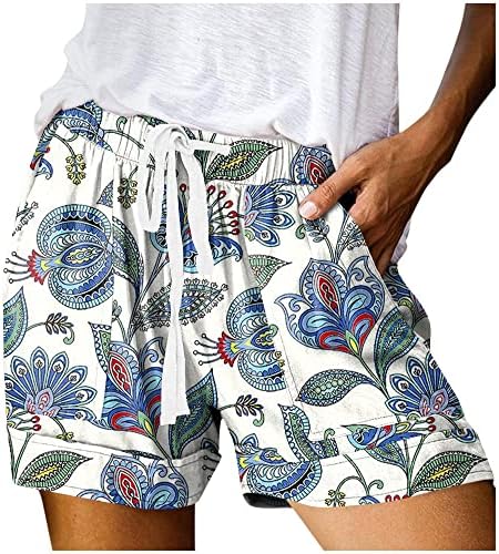 Kratke hlače za žene ljeto povremeni elastični struk zapadni etnički geometrijski print kratke hlače vrećaste garding plaže
