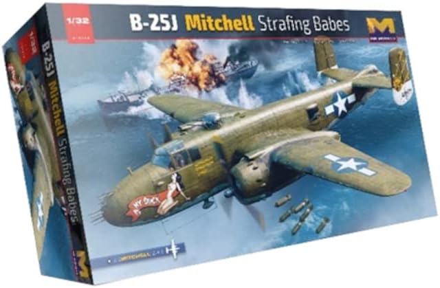 HK Model 01E036 1/32 američka vojska B-25J Mitchell Strafing Babes Plastic Model