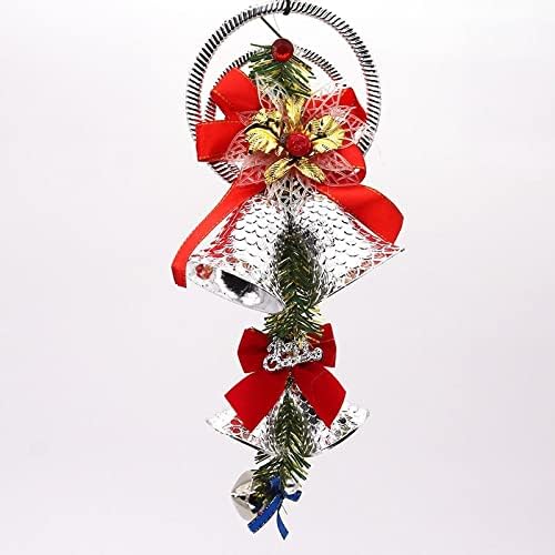 Nutravalia ukrasi za božićno drvce pinecone uzorak zvono božićno drvce prozor scena ukrasi argent