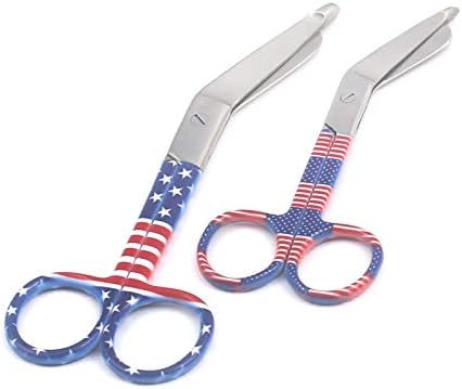 Laja uvozi 2 PCS Lister Band Serice Scissors 4.5 +5.5 uzorak američke zastave