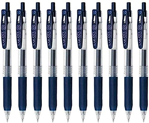 Zebra Sarasa Clip 1.0 uvlačiva olovka s tintom za uvlačenje, gumeno hvatanje, 1,0 mm, plava crna tinta, vrijednost vrijednosti