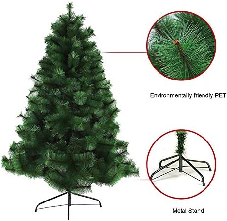 Topyl 7,8ft Umjetno optičko vlakno suknja božićno drvce, vrhunska osvijetljena šarkana borova igla Xmas drveće s LED svjetlima