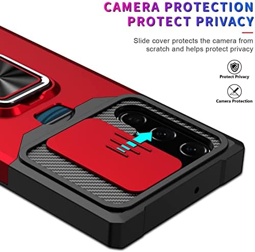Kompatibilno za Samsung Galaxy S22 ultra kickstand futrola s teškim poklopcem s nosačem držača za nosač poklopca kamere utora