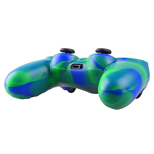 ModFreakz® silikonska zaštitna koža zelena plava camo za PS4 kontrolere