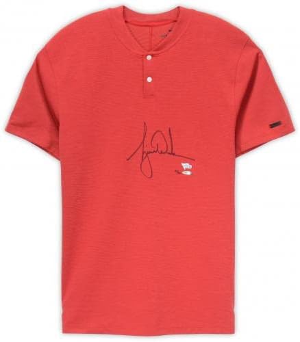 Tiger Woods Autografirana crvena isparavanja Aeroreact Nike Polo - Ograničeno izdanje 50 - Gornja paluba - Majice s autogramima