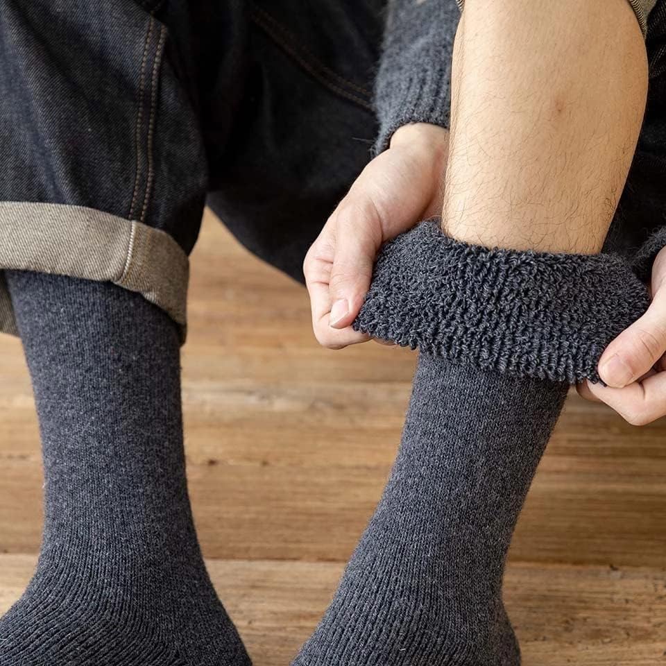 Mfchy zimske muške koljena vuna duge čarape debela topla harajuku retro kompresija visoka mužjaka čarapa