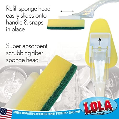 Lola Products Sapun Dissinsing jela za punjenje štapića | Super apsorbentne spužve glave | Ne-Stick, ne-ogrebotina | Pomoću