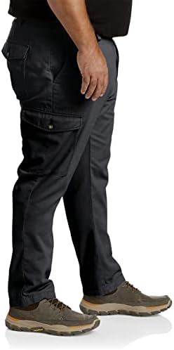 DXL Big & Tall Essentials Muške teretne hlače | Opuštene hlače s ravnim nogama s teretnim džepovima od 6 džepa
