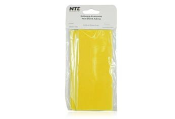 NTE elektronika 47-21106-Y toplina za smanjenje cijevi, tanki zid, omjer smanjenja 2: 1, 1 1/2 promjer, duljina 6, žuta žuta