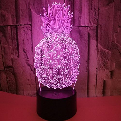 Obožavam 3D svjetla za ananas za dekore - 7 boja akrilna kristalna ploča 3d ananas Dekorativna umjetnost lagana lampica za